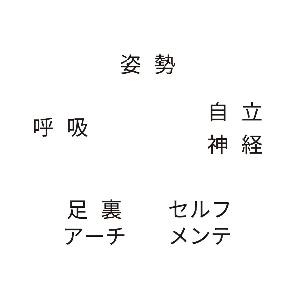姿勢・呼吸・自律神経・足裏アーチ・セルフメンテ